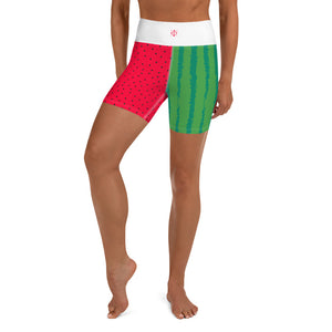 Jiu Jitsu Watermelon Fresh Squeezed - Brazilian Jiu-Jitsu Shorts - Women's Athletic Shorts - BJJ Watermelon Womens Nogi Grappling Shorts
