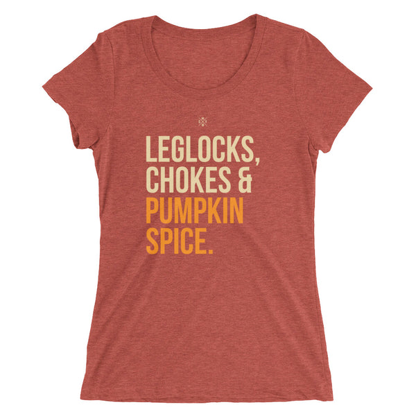JiuJitsu Halloween Pumpkin Spice Ladies' short sleeve t-shirt - GuardWhatsYours Jiu Jitsu Halloween T-shirts : LegLocks Chokes Pumpkin Spice