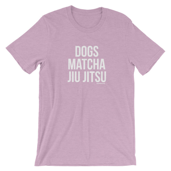 Jiu Jitsu BJJ Matcha Dog Lover Short-Sleeve Unisex Tshirt - GuardWhatsYours Dogs Jiu-Jitsu Shirt : Jiu Jitsu T-Shirt for Matcha Lovers Shirt
