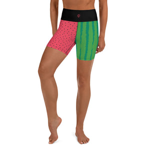 Jiu Jitsu Watermelon Fresh Squeezed - Brazilian Jiu-Jitsu Shorts - Women's Athletic Shorts - BJJ Watermelon Womens Nogi Grappling Shorts