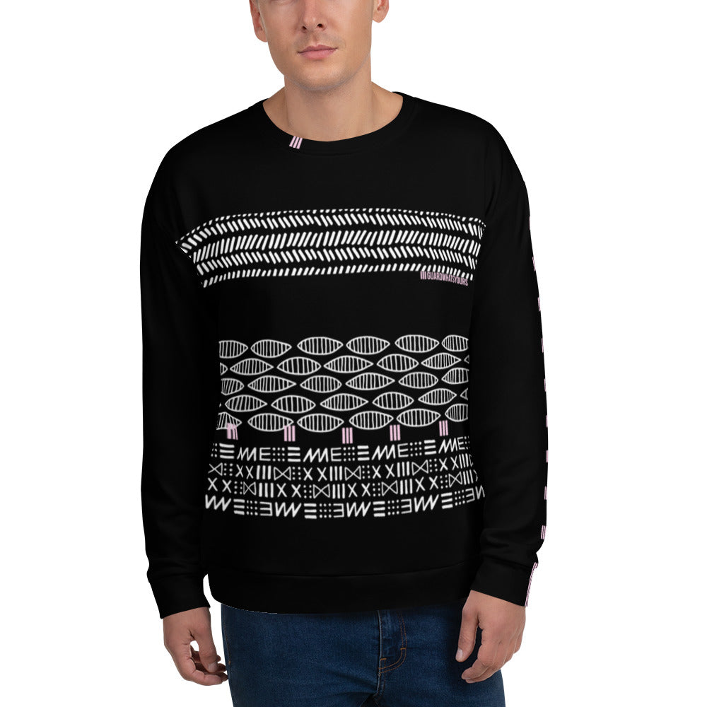 Phylogenetic Patterns Unisex Jiujitsu Sweatshirt - Premium Jiu Jitsu Streetwear - Drilling Patterns BJJ Repeat Patterns Crewneck Sweatshirt