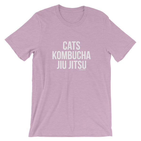 Cats Kombucha Jiu-Jitsu BJJ Short-Sleeve Unisex T-Shirt - Cats Booch Jiu Jitsu BJJ GuardWhatsYours JiuJitsu Grappling Kombucha Lover Shirt