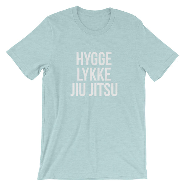 Hygge Lykke Jiu Jitsu shirt - Danish Happiness Jiu Jitsu Short-Sleeve Unisex T-Shirt Jiu Jitsu BJJ MMA GuardWhatYours - Tshirt