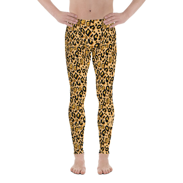 Jiu Jitsu Leopard Print Helio BJJ Spats - Men's Nogi Leopard Print Leggings - MMA Helio Cheetah Leopard BJJ Spats - Mens Nogi Jiujitsu Spats