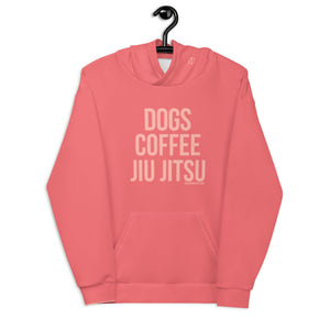 Dogs Coffee Jiu Jitsu - The Original BJJ Priorities Dog Lover Grapplers MMA Unisex Hoodie