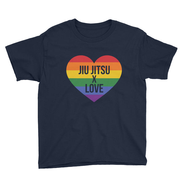 Kids Jiu Jitsu X Love BJJ MMA shirt - Bjj Supporting Inclusivity in Sports - Jiu Jitsu for Everyone
