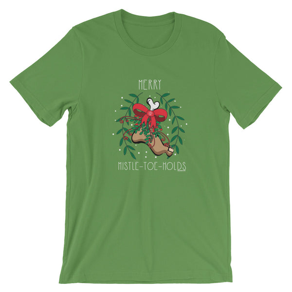 Merry Mistletoe Holds BJJ Short-Sleeve Unisex T-Shirt Holiday Jiu Jitsu BJJ T-shirts GuardWhatsYours Christmas Jiu Jitsu T-shirt