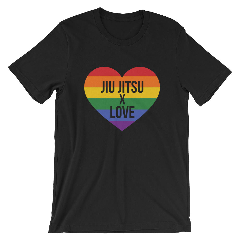 Unisex Jiu JItsu X Love No Egos short-Sleeve Unisex T-Shirt- BJJ supporting LBGTQ, Inclusion Love is Love for All, JiuJitsu for Everyone