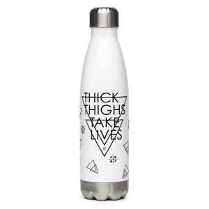 Thick Thighs Take Lives Triangle Choke Stainless Water Bottle JiuJitsu BJJ Water Bottle Body Positive Grappler Stainless Steel Water Bottle
